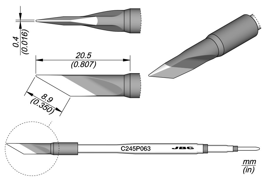 C245P063 - Knife Cartridge 8.9 x 0.4